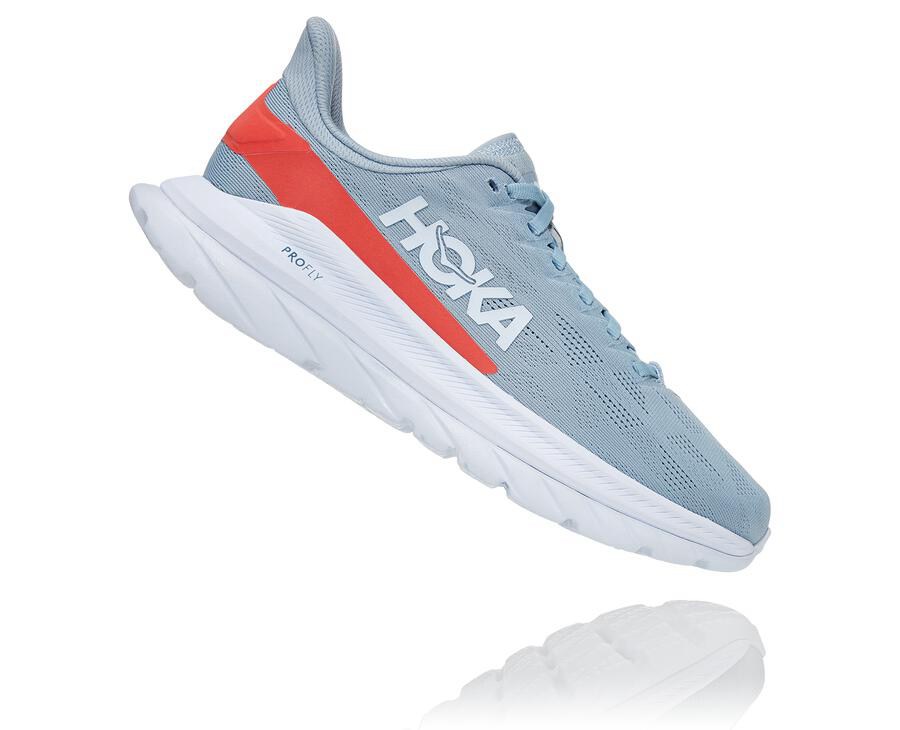 Tenis Hoka One One Mujer Azules/Blancos - Mach 4 - WUQP52807